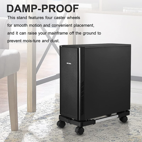 Soporte De Cpu Móvil Ajustable Con Ruedas Para Ordenador