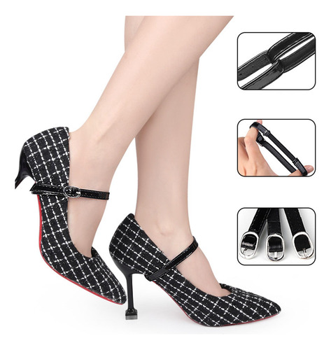 3 Inserciones De Cojines De Talón Para Mujeres Espejo Negro