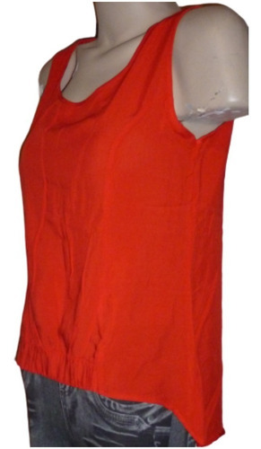 Musculosa Irregular Suelta Elástico Talles S/m L/xl Hermosa
