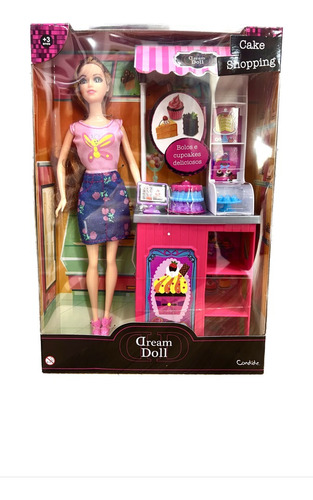Boneca Dream Doll Cake Shop Loja De Doces Candide
