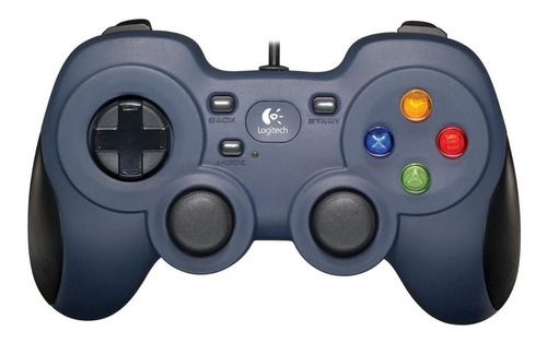 Imagem 1 de 3 de Controle joystick Logitech F310 azul e preto