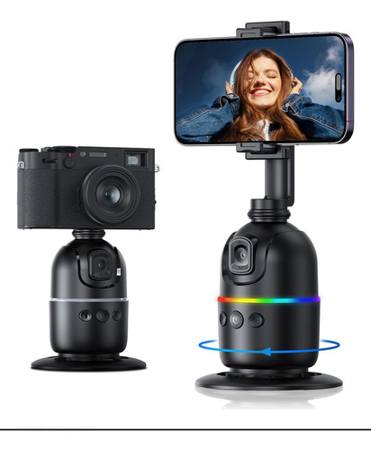 Estabilizador Gimbal Peining 360° Com Rastreamento Facial Preto