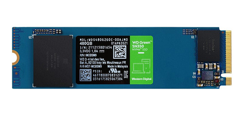 Unidad De Estado Sólido Wd Green Sn350 480gb Ssd Nvme M.2 22