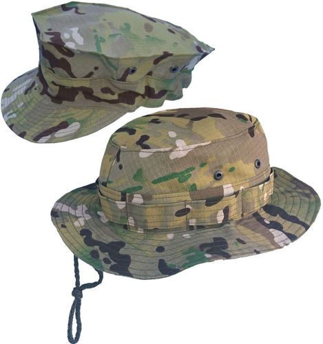 Kit-conjunto-combo Tactico Kepi 8 Puntas-boonie Hat Multicam