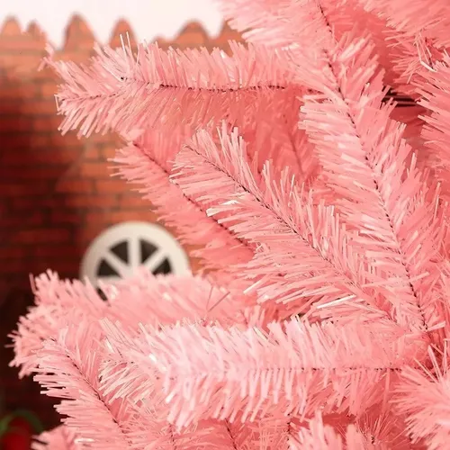 arvore de natal 150cm rosa com 320 galhos e pe de metal - RIO MASTER -  inova variedades