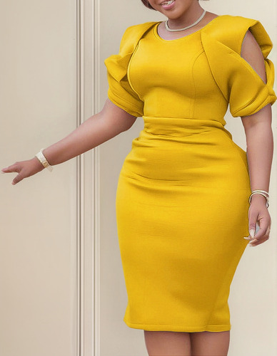 Elegante Vestido Ajustado Ajustado Delgado Y Hueco