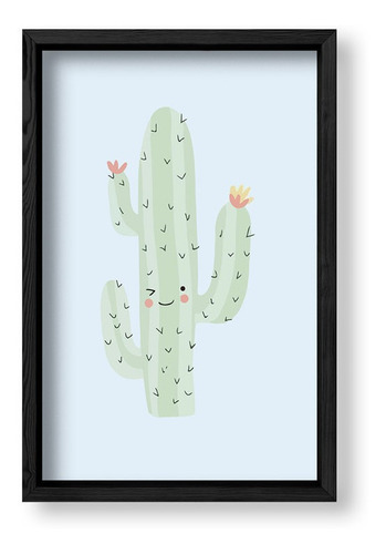 Cuadros Modernos 20x30 Box Negro Little Cactus