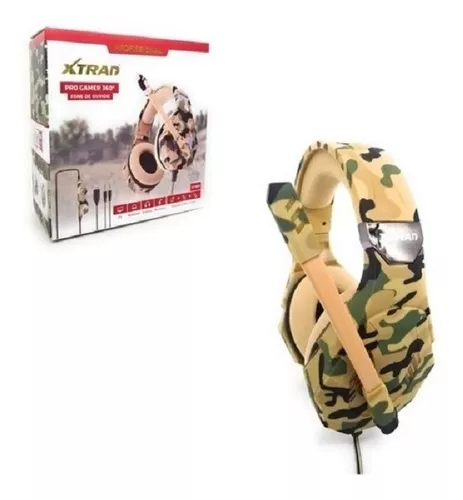 Headset Warrior Straton PH305 Camuflado USB - PC Gamer 