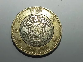 Moneda 10 Pesos Año 2000