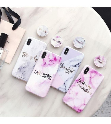 Funda Para iPhone Marmol Mujer Protector Resistente Dama 3d