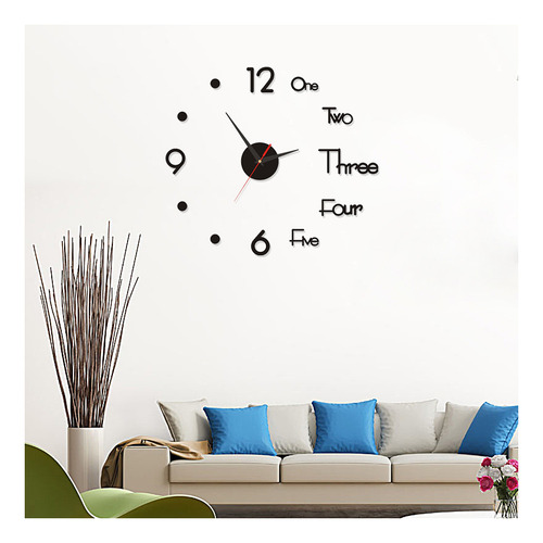 Reloj De Pared, Luz Nocturna, Sin Marco, Decorativo, Luminos