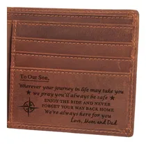 Comprar Cartera De Cuero Grabada, Regalos Personalizados Para Hijo,