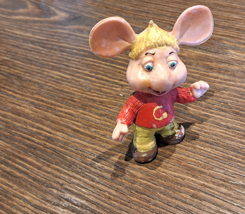 Muñeco De Goma. Topo Gigio. Rojo. (Usado)