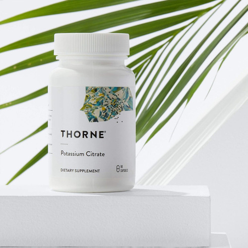Thorne Citrato De Potasio 99mg Con 60 Capsulas Hecho En Usa Sabor Potassium Citrate
