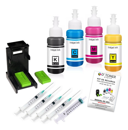 Kit De Recarga Para Cartucho Hp 667, 664, 662, 122, 60