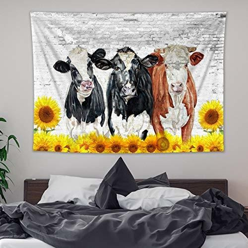 Hvest Farm Animal Vaca Tapiz Colgante De Pared Granja Giraso