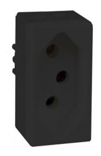 Modulo Tomada 10a - Recta Grafite Satin Fosco