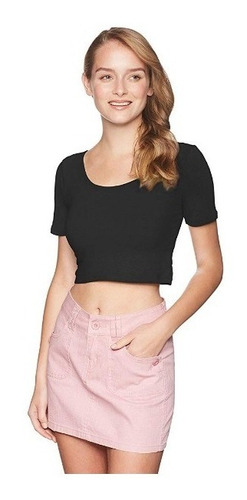 Top Manga Corta Talla Chica Negro