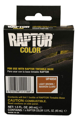 U-pol Bolsa Tinte Color Raptor Marron Claro