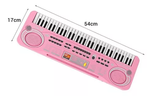 Teclado Pianinho Infantil Musical De Dinossauro Rosa - Alfabay