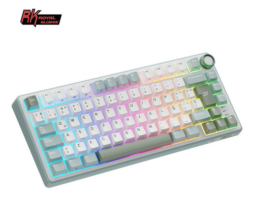 Teclado Mecánico Rkr75 75% Rgb Volume Control Pc Y Ps5 Skycyan / Brown Switch Español España