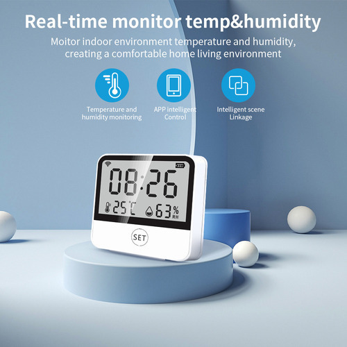 Sensor Temperatura Humedad Inteligente Wifi Pantalla Grande