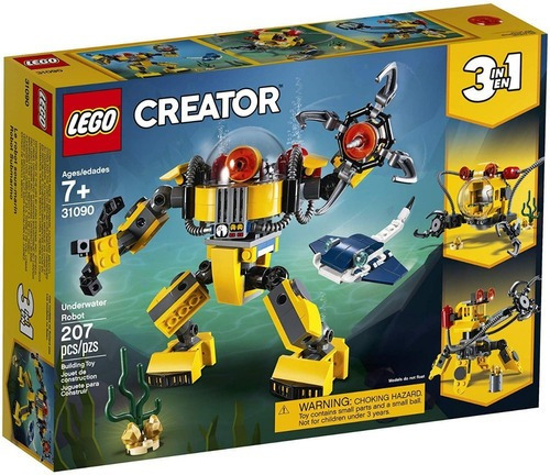 Bloques Lego Creator 3 En 1 Underwater Robot 31090