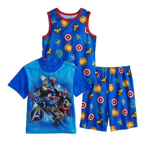 Pijama Avengers 3pc Para Niños