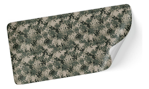 Adesivo Camuflado Verde E Bege Militar Pixels 1,00x0,50m