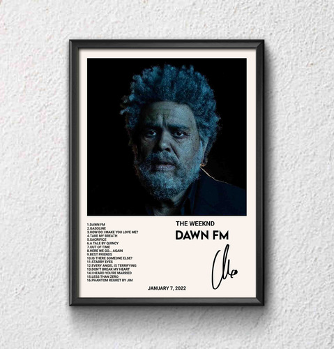 Cuadro The Weeknd  Dawn Fm Madera & Vidrio (35x47)02