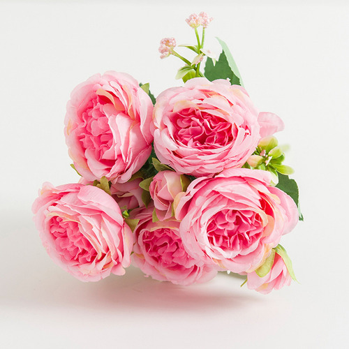 2 Ramo De Peonías Artificiales Flores Para Hogar O Bodas
