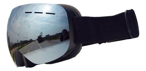 . Anti Fog Uv 400 Protección Marco Negro Nieve Lentes