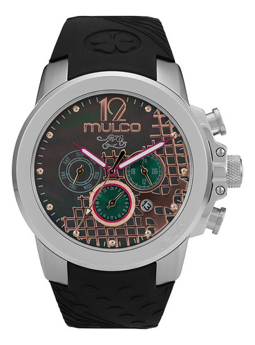 Reloj Mujer Mulco Mw-3-22899-023 Era Color de la correa Negro Color del bisel Plateado Color del fondo Negro