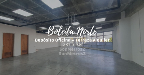 Planta Industrial Oficina Deposito Alquiler Boleita Norte 281 Mts2 + Terraza Sonmetros2