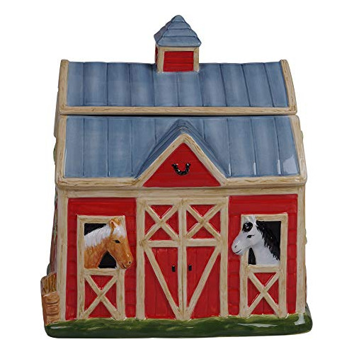 Clover Farm 3-d Barn Cookie Jar, 9  X 7  X 10 , Multico...