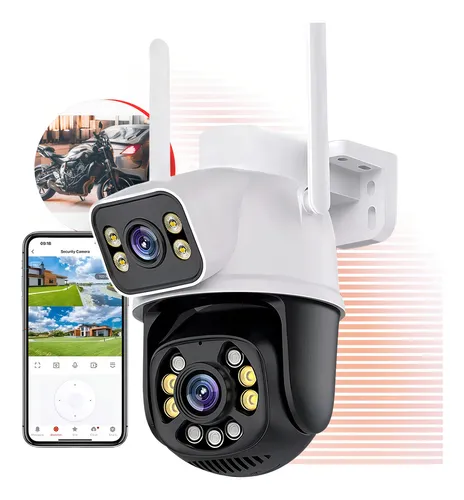 comprar Câmera De Segurança Interna Externa Lente Dupla Giratoria Wi-Fi Smart Ip Prova D'água Com Infravermelho HD App Yoosee Cor Branco Fergusom