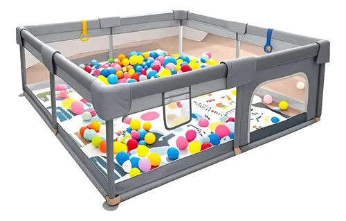 Cercadinho Para Bêbes Com Grade De Proteção E Tela Infantil 180x1...