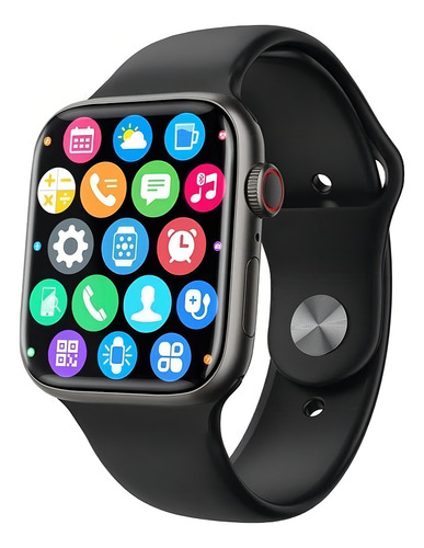 Smartwatch Gl08 Android E Ios Hiwatch Plus Unisex Caixa Cinza-escuro Pulseira Preto