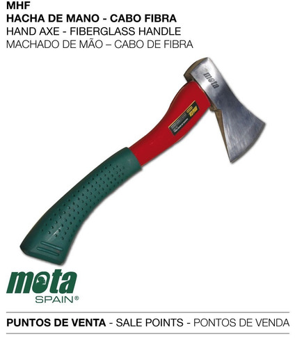 Hacha De Camping Mota Acero Templado 600 Grs Cabo Fibra Mhf