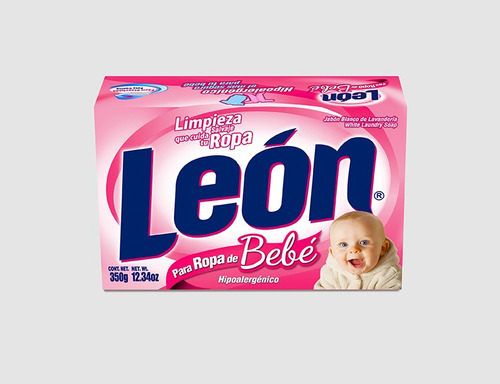 Caja Jabón León Bebé Rosa 200gr (40pz) Cjb200