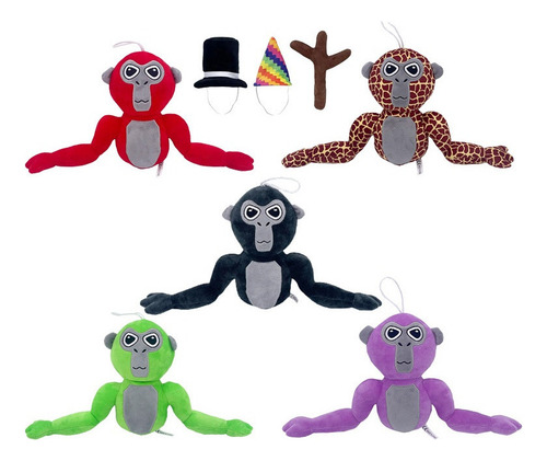 K Peluche De Orangután Gorilla Tag Monke (5 Gorilla+3 .