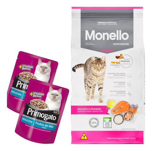 Alimento Gato Monello Premium Cat 15 + 2 Kg + Regalo + Envío
