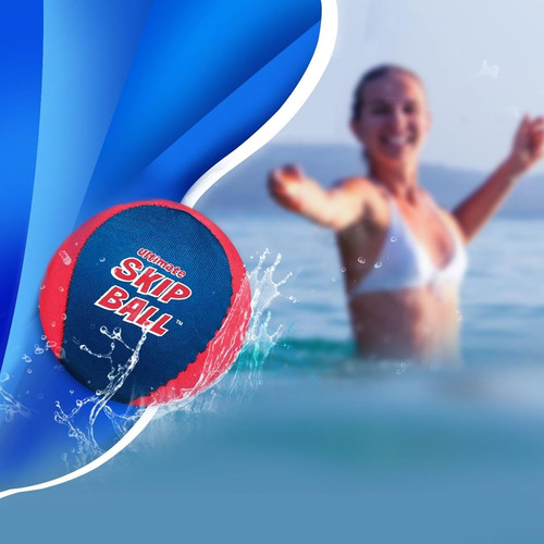 The Ultimate Skip Ball Bola De Rebote De Agua 2 Pack + Disco Azul
