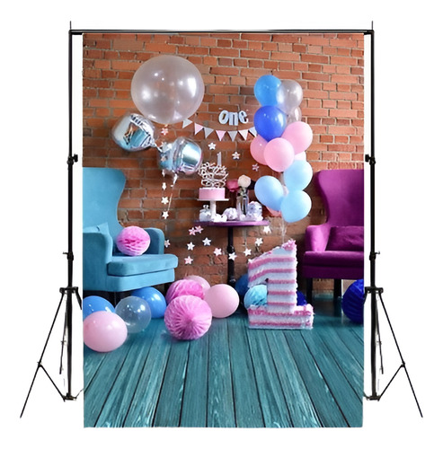 5x7ft Escena De Cumpleaños Dulce Fondos De Fotografía De Beb