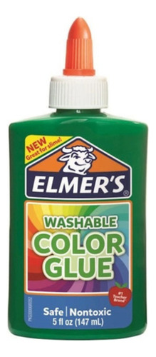 Adhesivo Color Verde Pastel Glue Lavable X 147ml Elmers Pegamento Elmer's