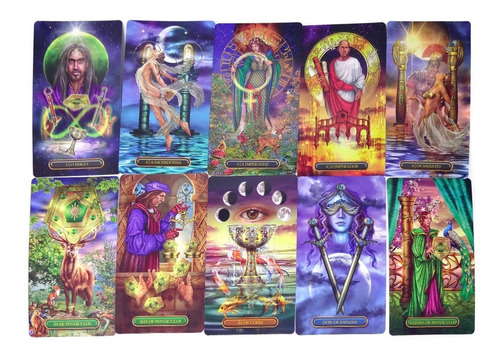 Imagem 2 de 4 de Gilded Tarot Royale + Livro + Toalha Preta + Saquinho