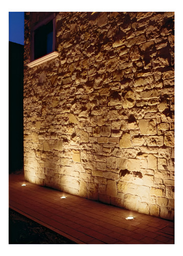 Pack X10 Focos Led Piso 1w 220v Exterior Luz Calida Jardin