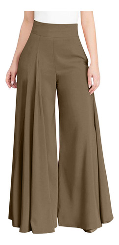 Pantalones W Para Mujer, Lisos Y Elegantes, De Cintura Alta