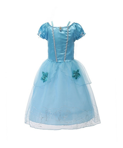 Vestido Fantasia Princesas Infantil Cinderela - Promoção