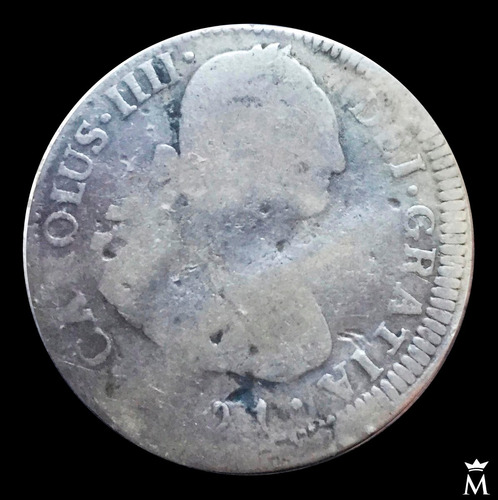Mg* España - Bolivia 2 Reales 1801 Moneda De Plata Potosí